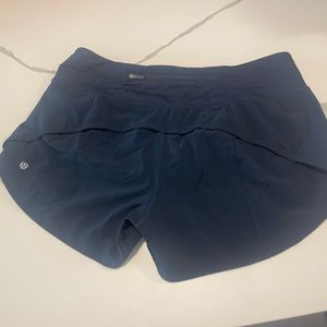 Navy Blue lulu lemon speed up shorts
